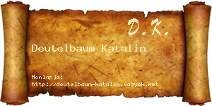 Deutelbaum Katalin névjegykártya